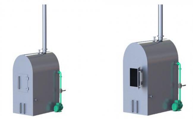 Caldeira lenha e biomassa para �gua quente modelo CLB-AQ